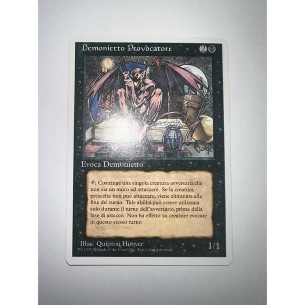 Super Rare Mtg‎ Italian Demonietto Provocatore vintage magic the gathering  LP